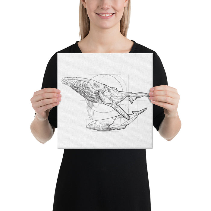 Whale Bronze Star Canvas