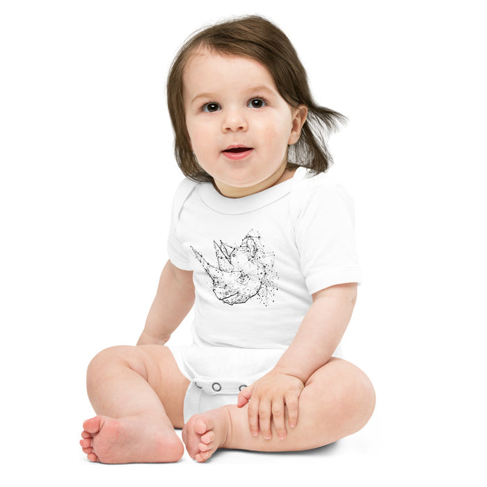Unisex Rhino Silver Star Onesie - Baby