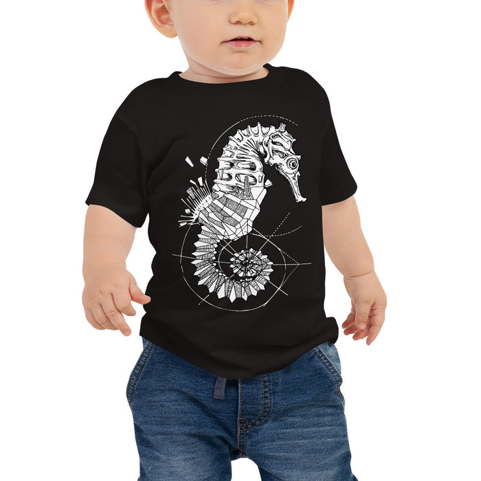 Unisex Seahorse Silver Star T-Shirt - Baby