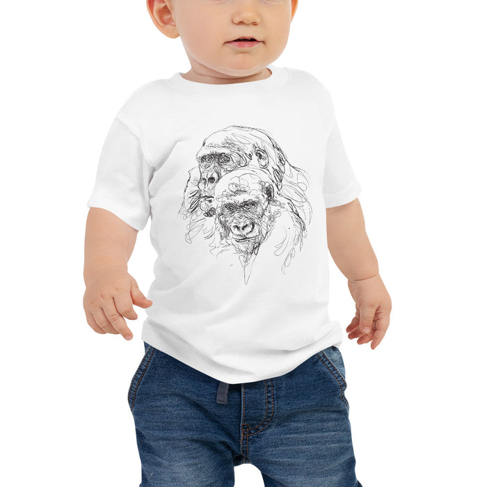 Unisex Gorilla Silver Star T-Shirt - Baby
