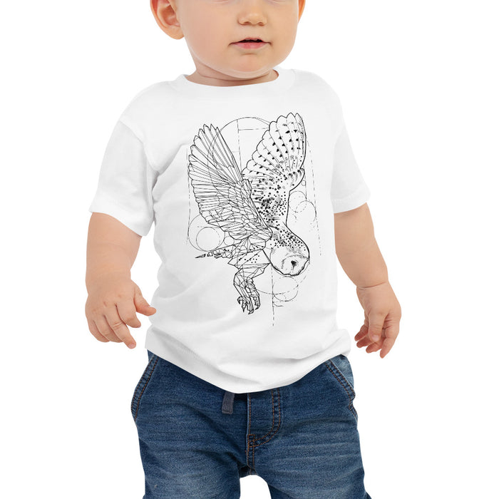 Unisex Owl Silver Star T-Shirt - Baby