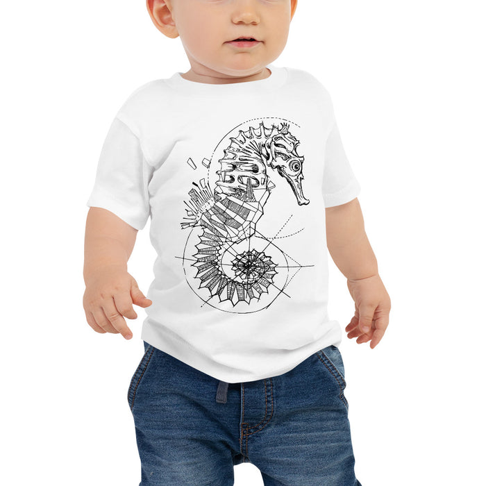 Unisex Seahorse Silver Star T-Shirt - Baby