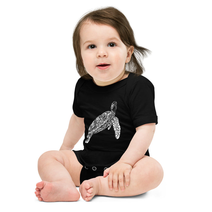 Unisex Turtle Silver Star Onesie - Baby