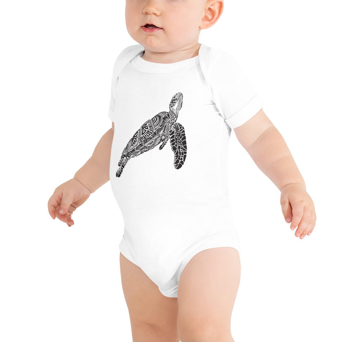 Unisex Turtle Silver Star Onesie - Baby