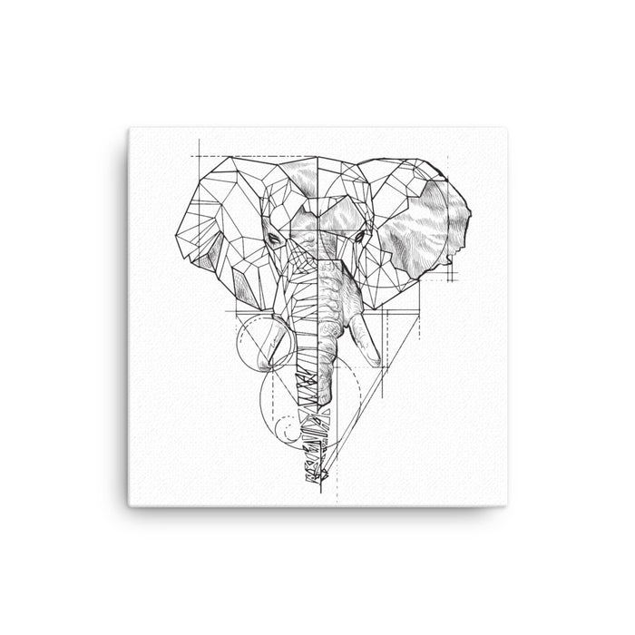 Elephant Bronze Star Canvas
