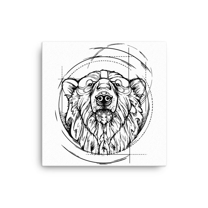 Polar Bear Bronze Star Canvas