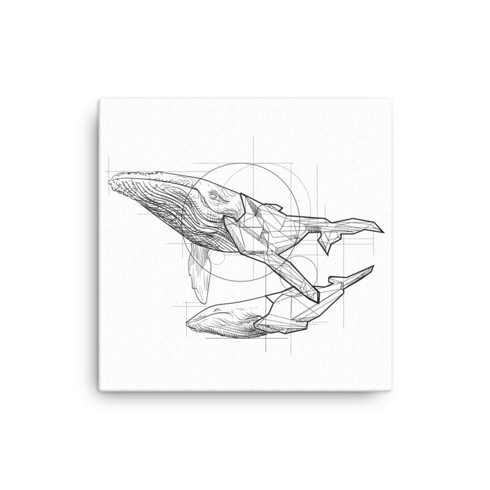 Whale Bronze Star Canvas