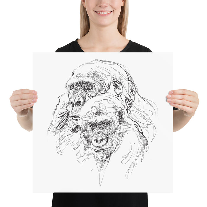 Gorilla Bronze Star Poster