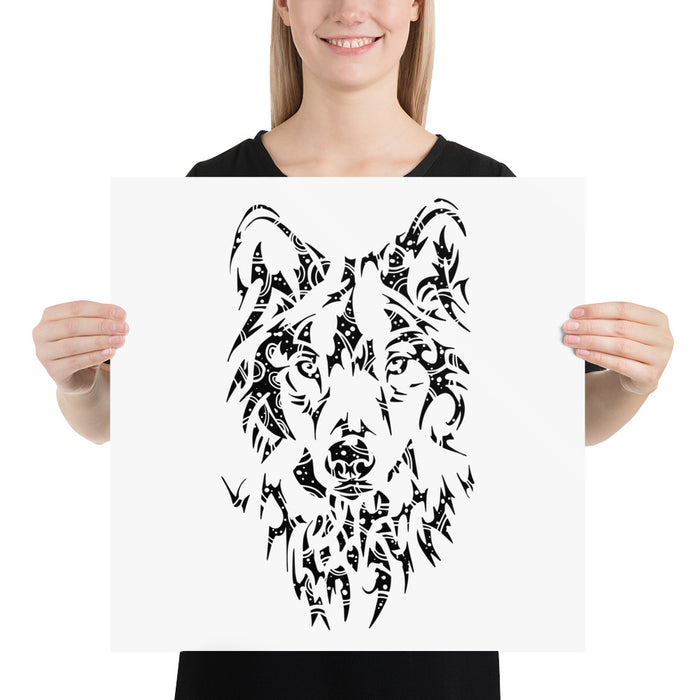 Wolf Bronze Star Poster