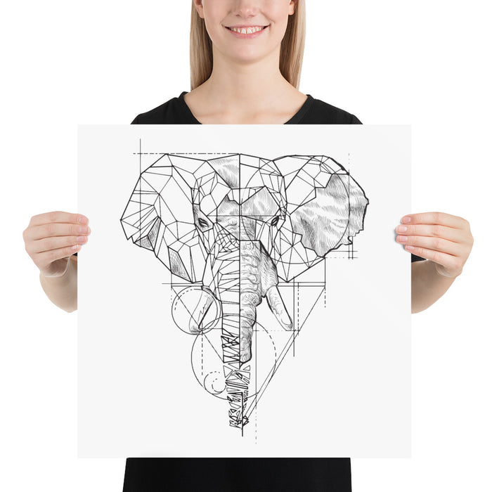 Elephant Bronze Star Poster