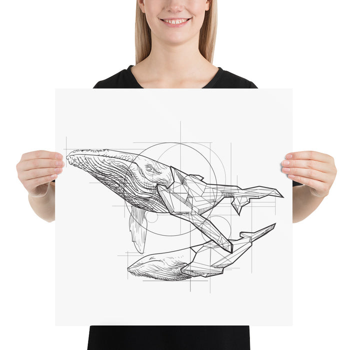 Whale Bronze Star Poster