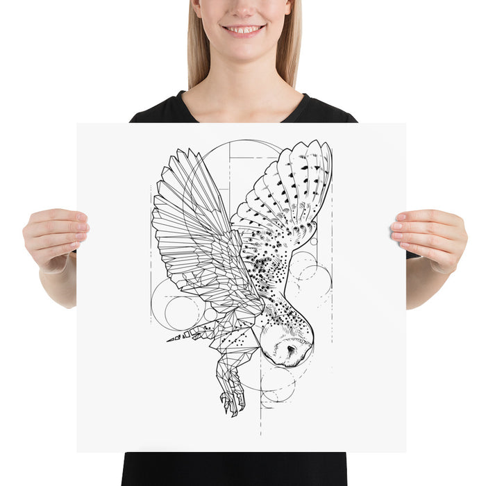 Owl Bronze Star Poster