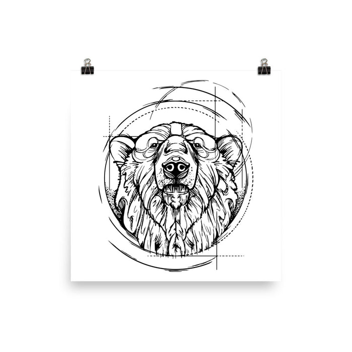 Polar Bear Bronze Star Poster