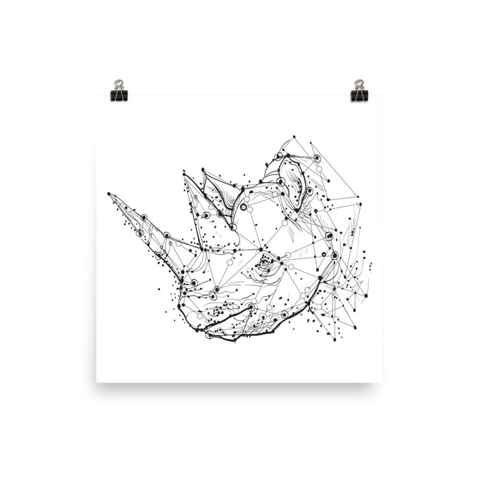 Rhino Bronze Star Poster