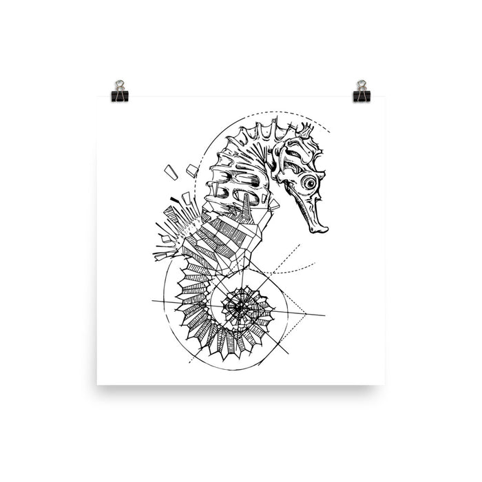 Seahorse Bronze Star Poster