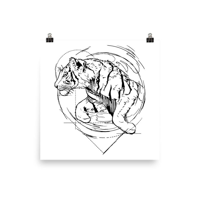 Tiger Bronze Star Poster
