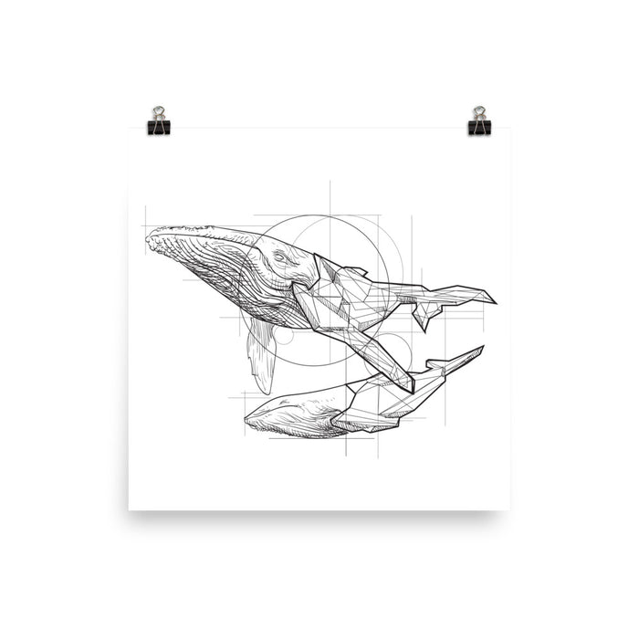 Whale Bronze Star Poster