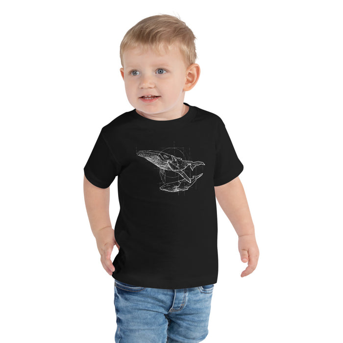 Unisex Whale Silver Star T-Shirt - Toddler