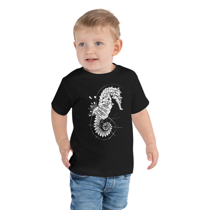 Unisex Seahorse Silver Star T-Shirt - Toddler