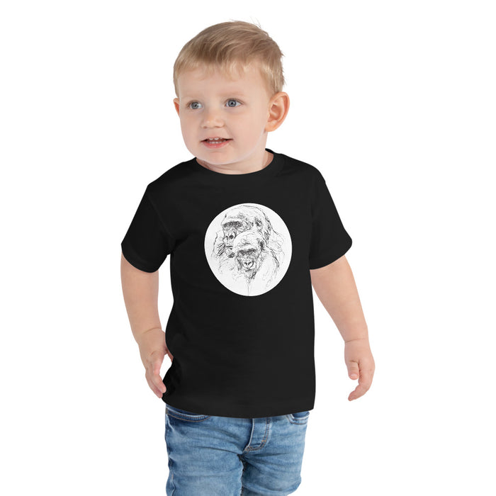 Unisex Gorilla Silver Star T-Shirt - Toddler
