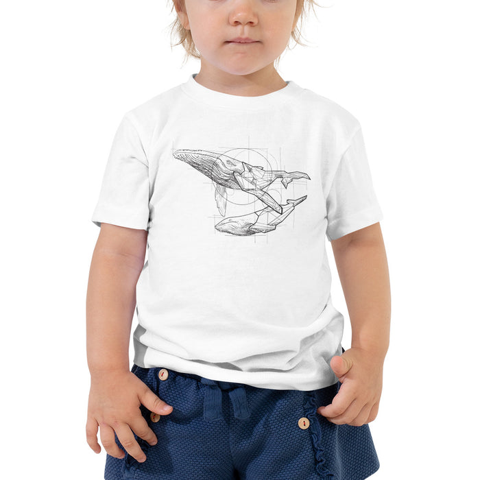 Unisex Whale Silver Star T-Shirt - Toddler