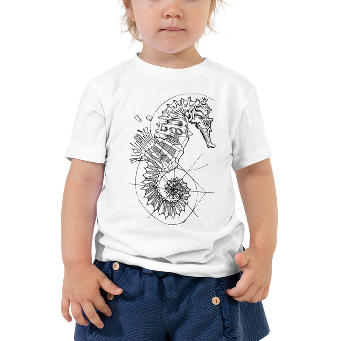 Unisex Seahorse Silver Star T-Shirt - Toddler