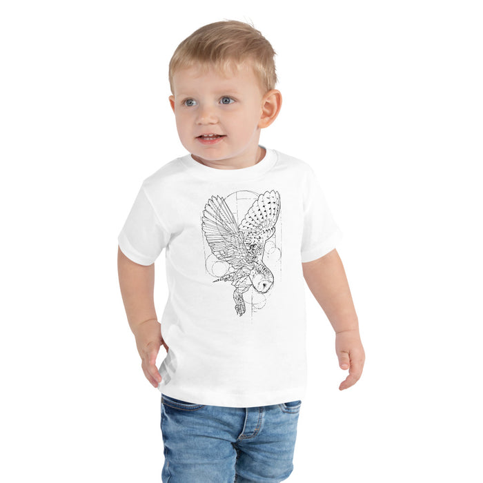 Unisex Owl Silver Star T-Shirt - Toddler