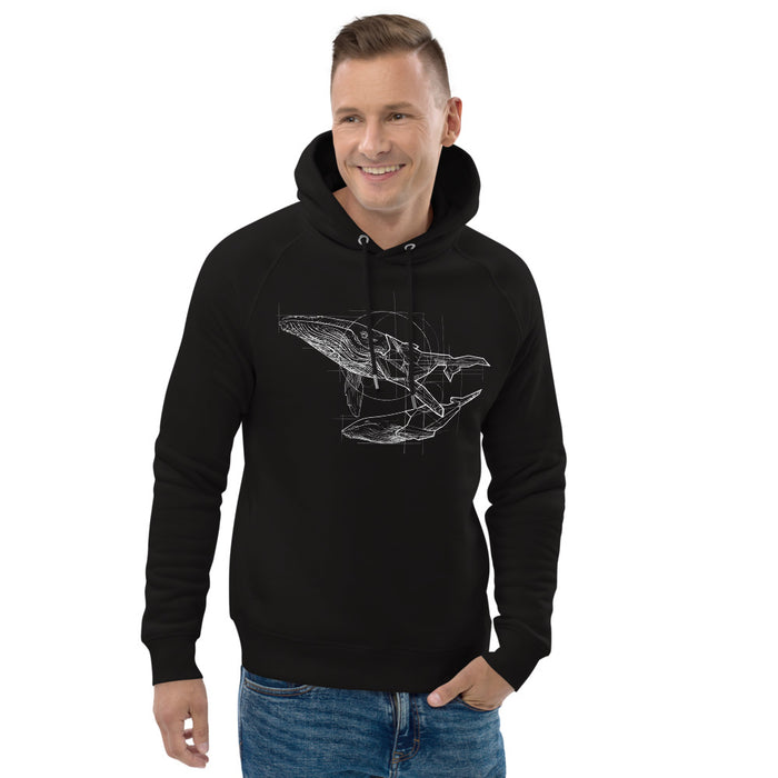 Unisex Whale Gold Star Hoodie - Adult