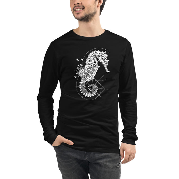 Unisex Seahorse Silver Star Long-Sleeve - Adult