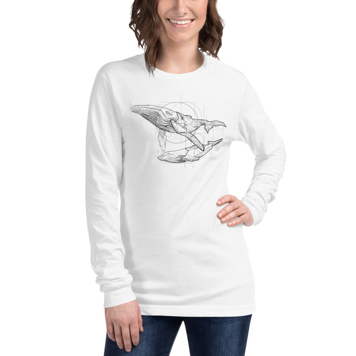 Unisex Whale Silver Star Long-Sleeve - Adult