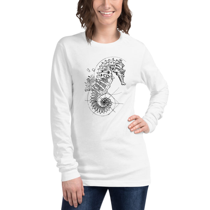 Unisex Seahorse Silver Star Long-Sleeve - Adult