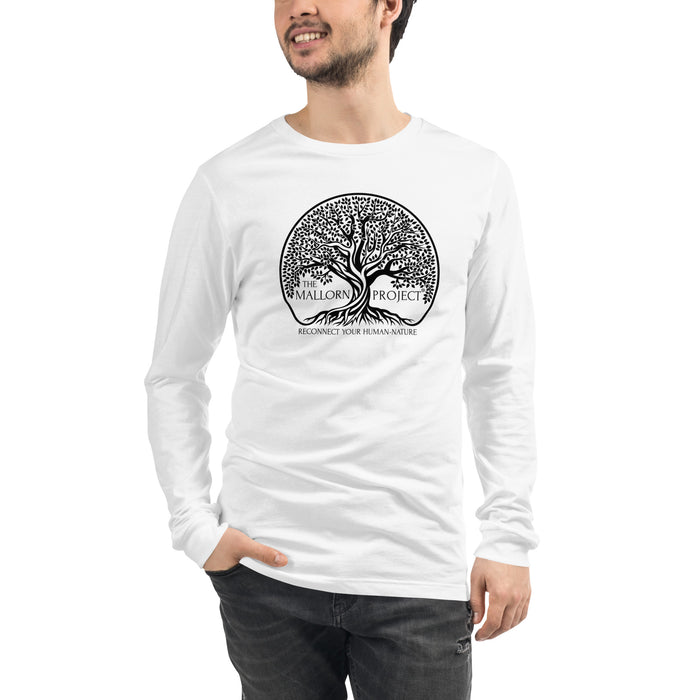 The Mallorn Project® Black/White Logo Unisex Silver Star Long-Sleeve - Adult