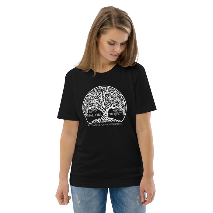 The Mallorn Project® Black/White Logo Unisex Gold Star T-Shirt - Adult
