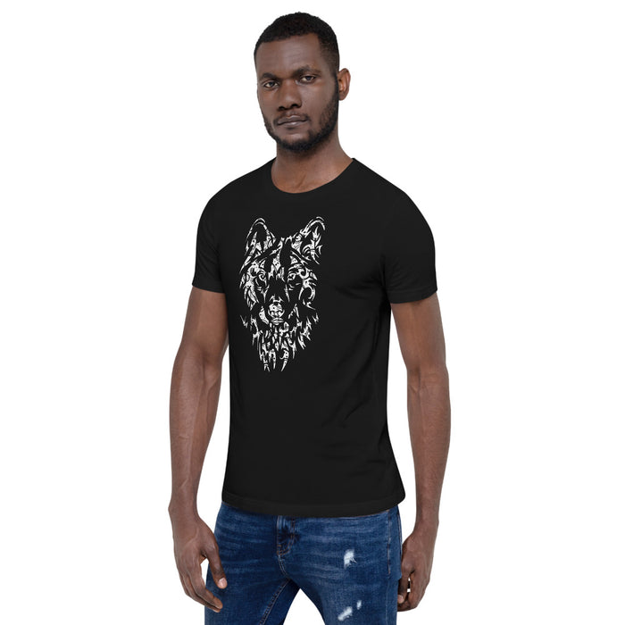 Unisex Wolf Silver Star T-Shirt - Adult