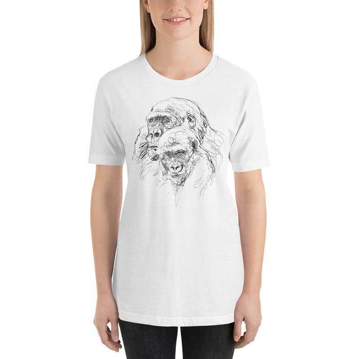Unisex Gorilla Silver Star T-Shirt - Adult