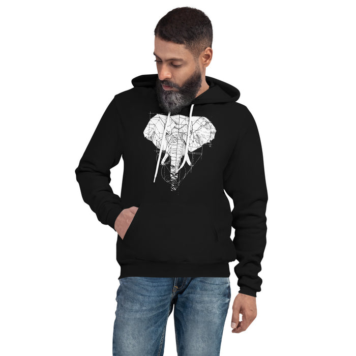 Unisex Elephant Silver Star Hoodie - Adult