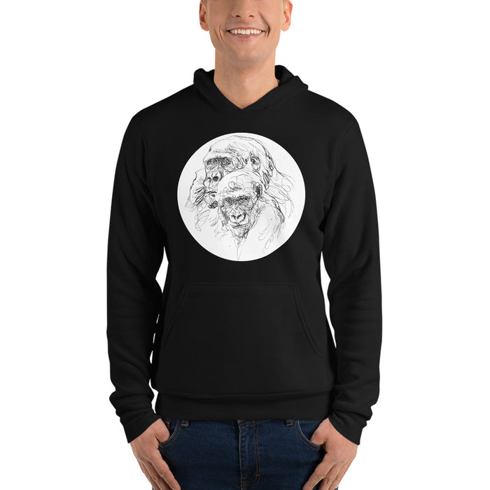 Unisex Gorilla Silver Star Hoodie - Adult