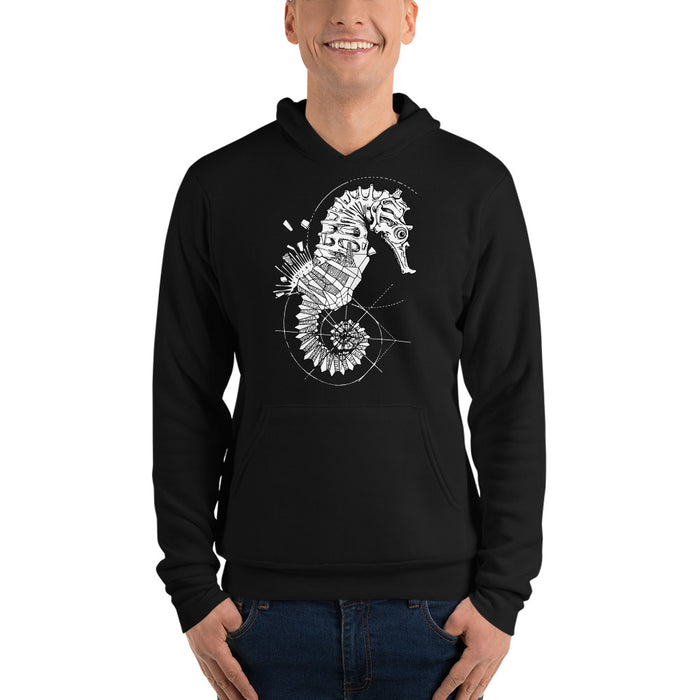 Unisex Seahorse Silver Star Hoodie - Adult