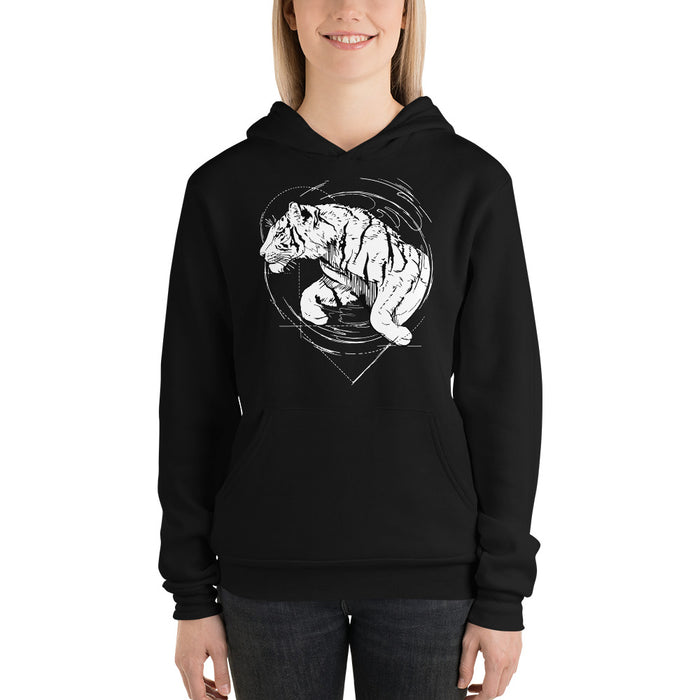 Unisex Tiger Silver Star Hoodie - Adult