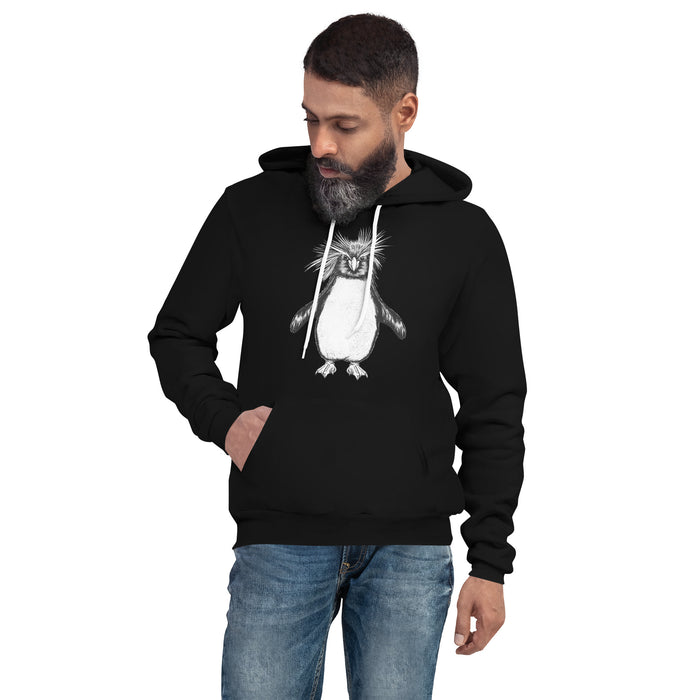 Unisex Penguin Silver Star Hoodie - Adult