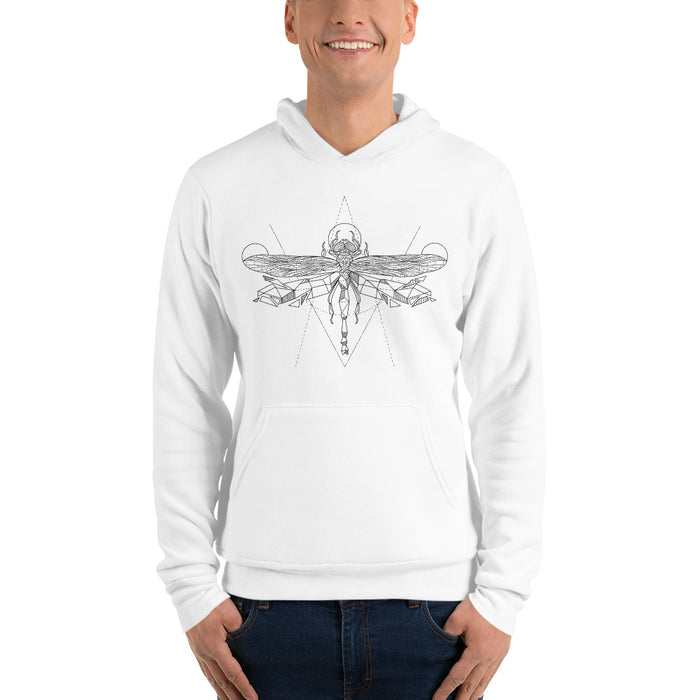 Unisex Dragonfly Silver Star Hoodie - Adult