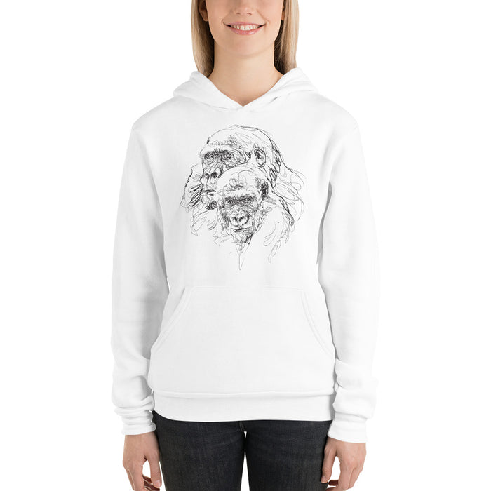 Unisex Gorilla Silver Star Hoodie - Adult