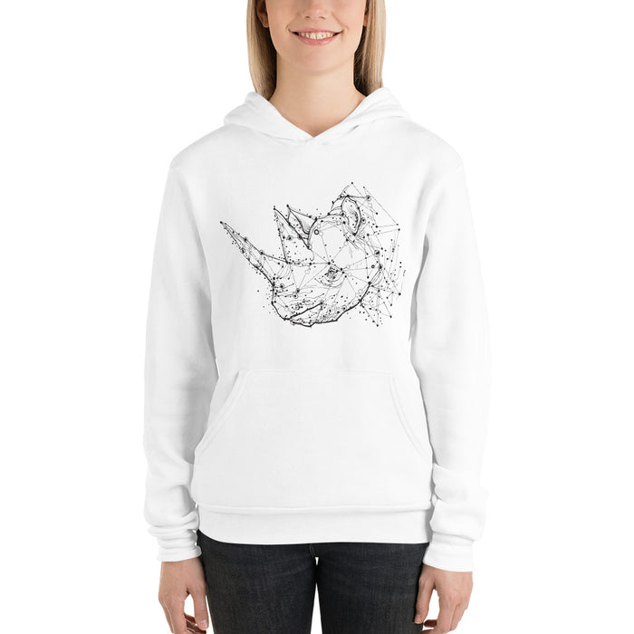 Unisex Rhino Silver Star Hoodie - Adult