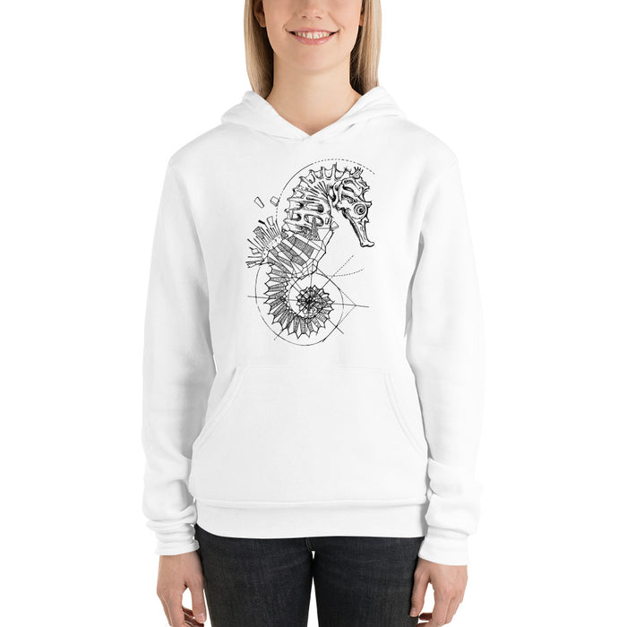 Unisex Seahorse Silver Star Hoodie - Adult