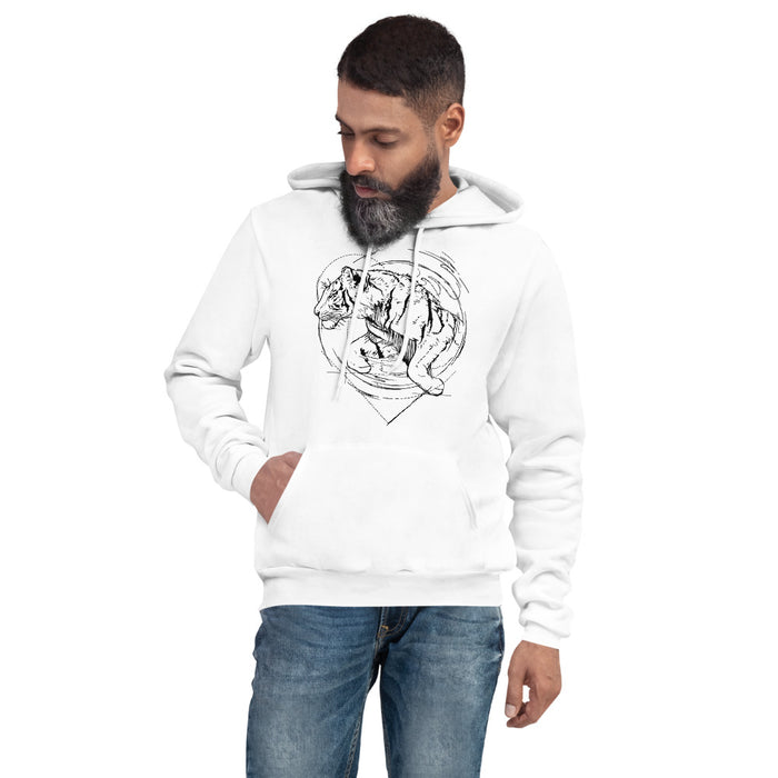 Unisex Tiger Silver Star Hoodie - Adult