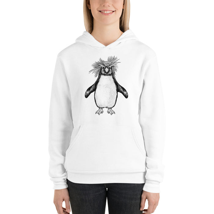 Unisex Penguin Silver Star Hoodie - Adult