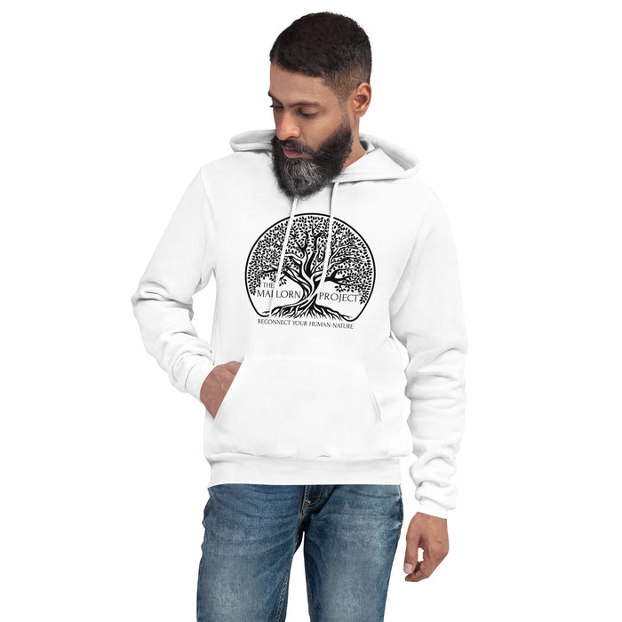 The Mallorn Project® Black/White Logo Unisex Silver Star Hoodie - Adult