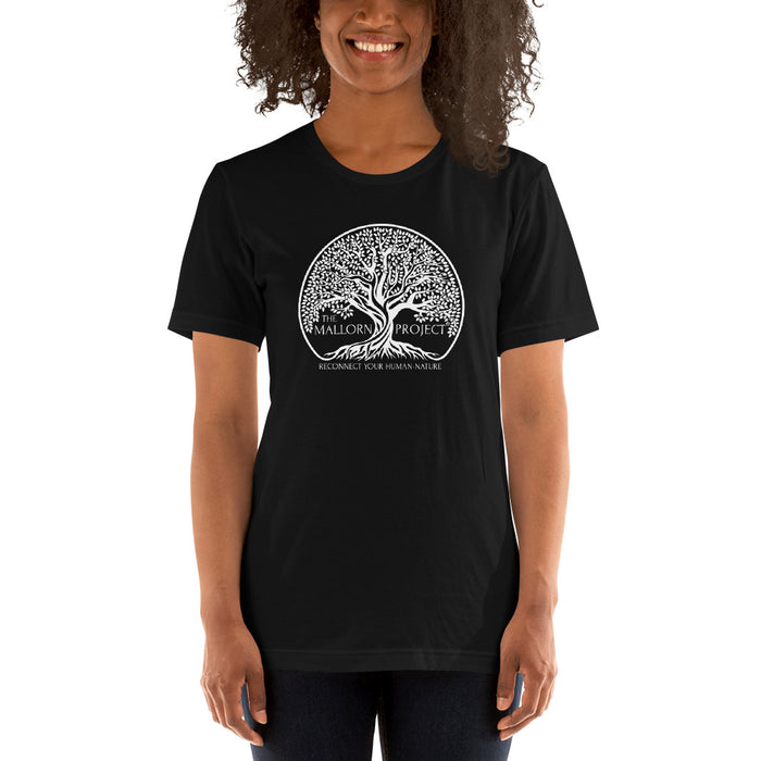The Mallorn Project® Black/White Logo Unisex Silver Star T-Shirt - Adult