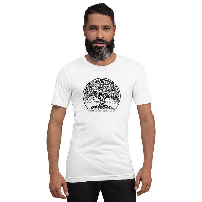 The Mallorn Project® Black/White Logo Unisex Silver Star T-Shirt - Adult