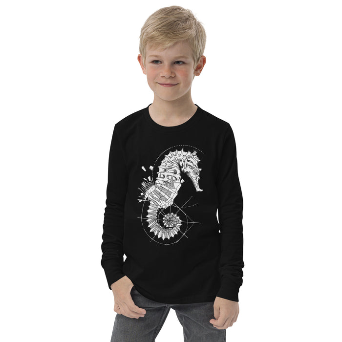 Unisex Seahorse Silver Star Long-Sleeve - Youth